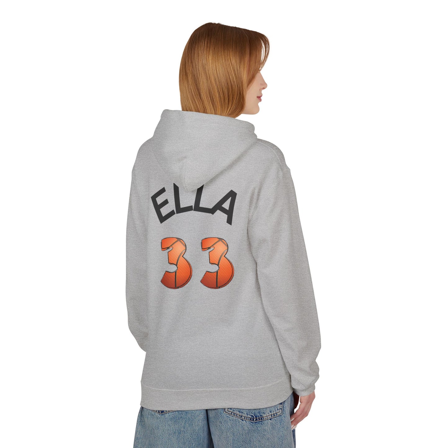 Personlised Name & Number Basketball mama Ribbon Hoodie