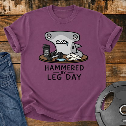 Hammered by Leg Day Vintage Wash T‑Shirt