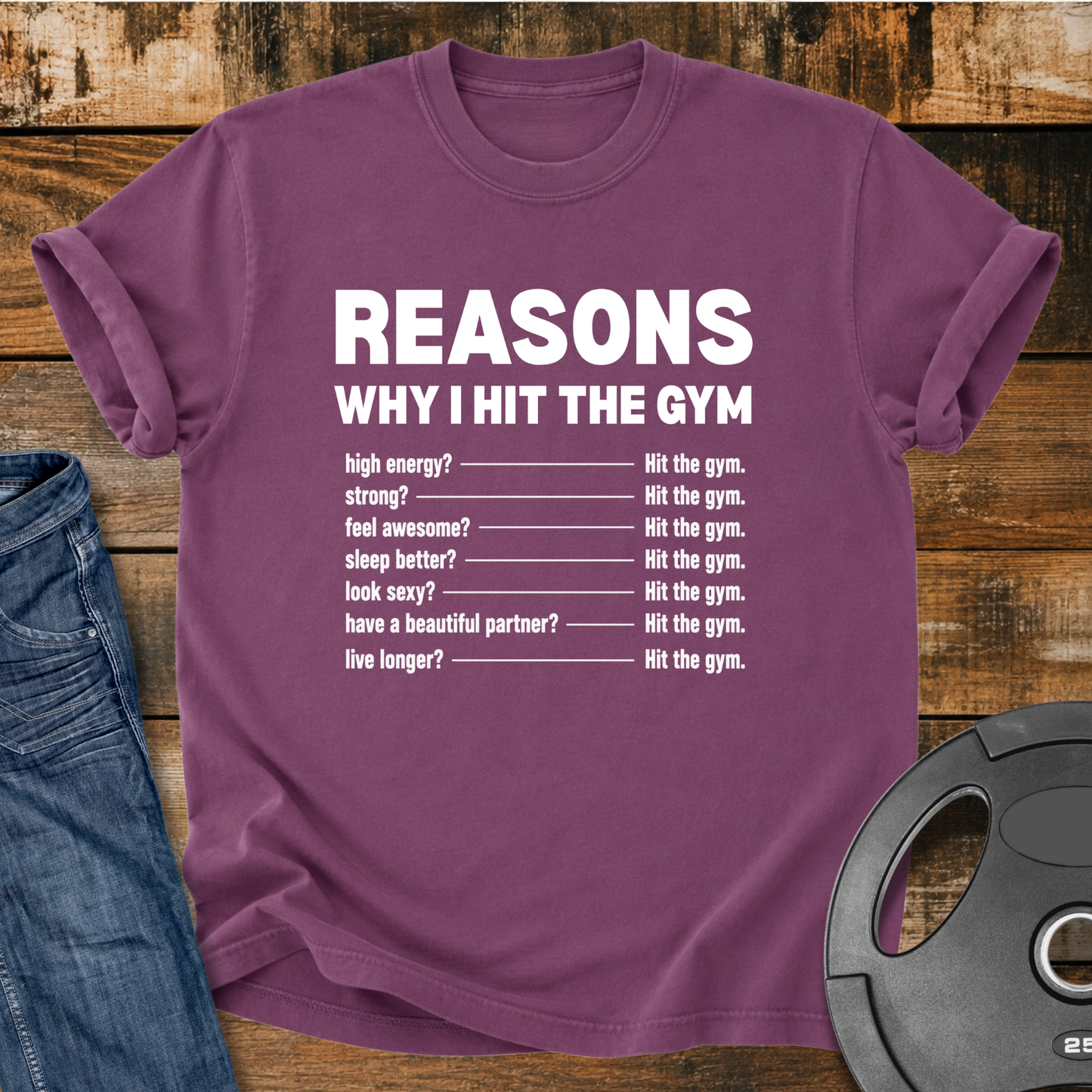 I Hit The Gym Vintage Wash T-Shirt