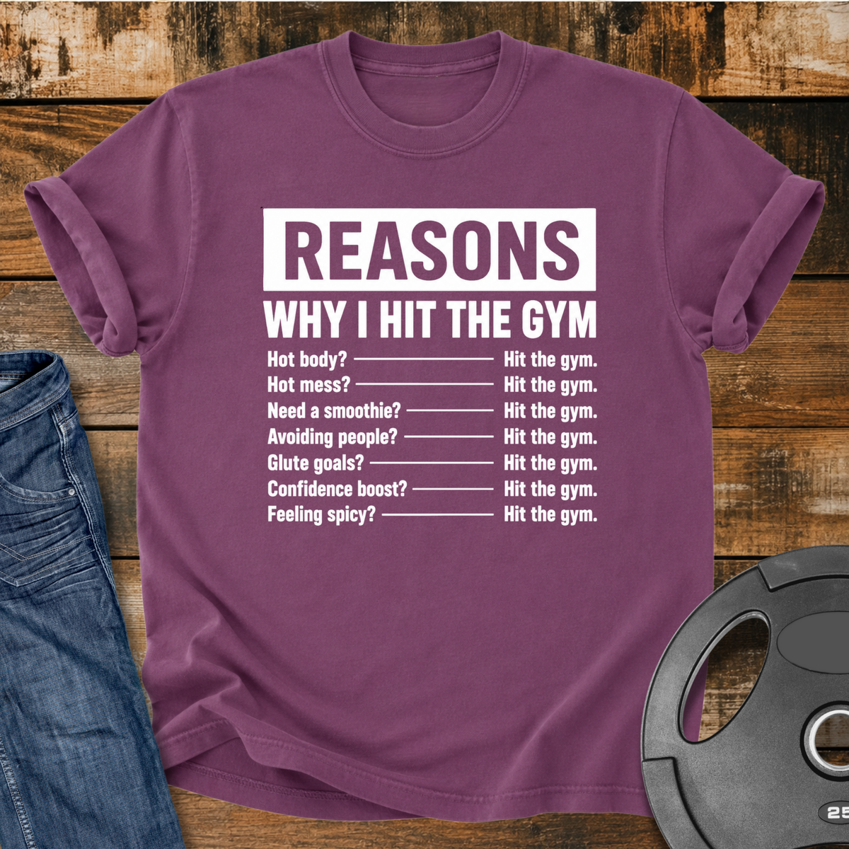 Reasons I Hit The Gym Vintage Wash T-Shirt