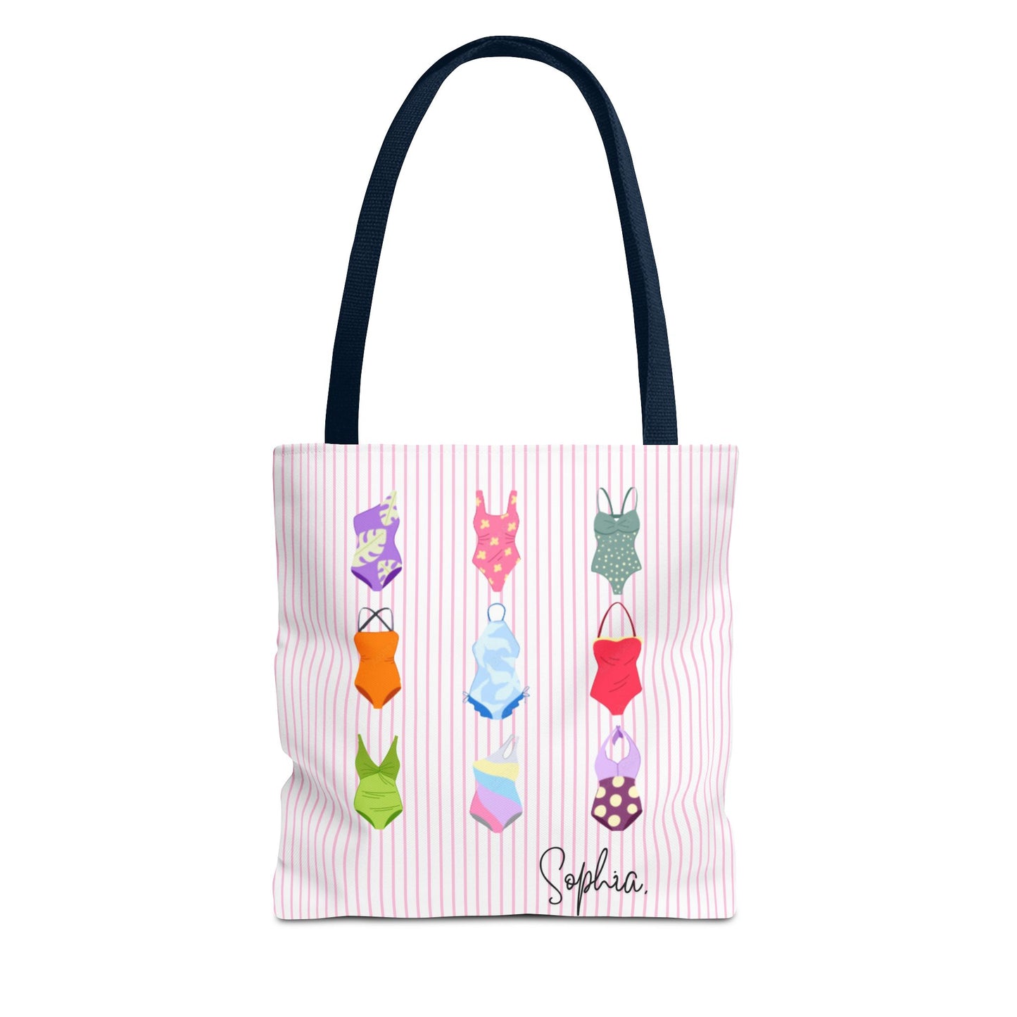 Personalised Name Retro Swimming Swimsuits Tote Bag