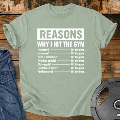 Reasons I Hit The Gym Vintage Wash T-Shirt