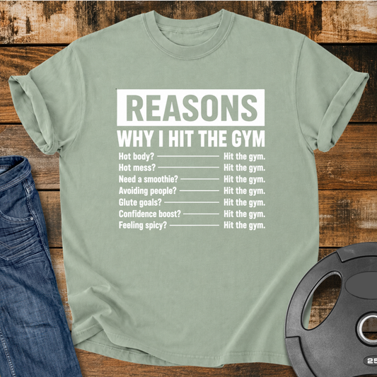 Reasons I Hit The Gym Vintage Wash T-Shirt