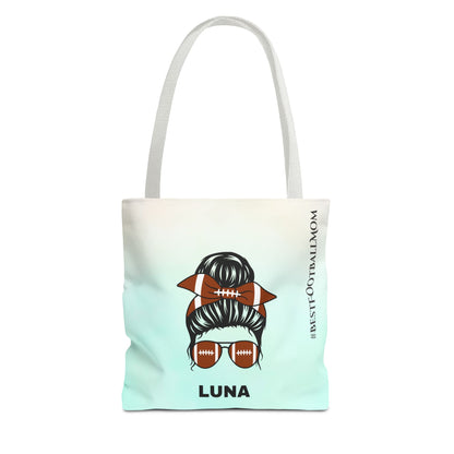 Personalized Funny Best Football Mom Tote Bag