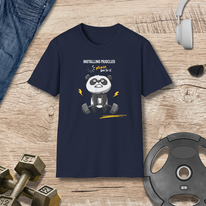 PLEASE Wait Installing Muscles T-Shirt