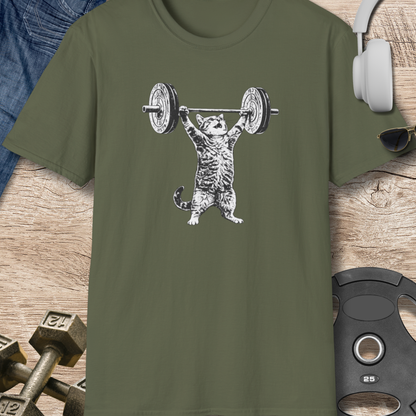 Cat Weightlifter T-Shirt
