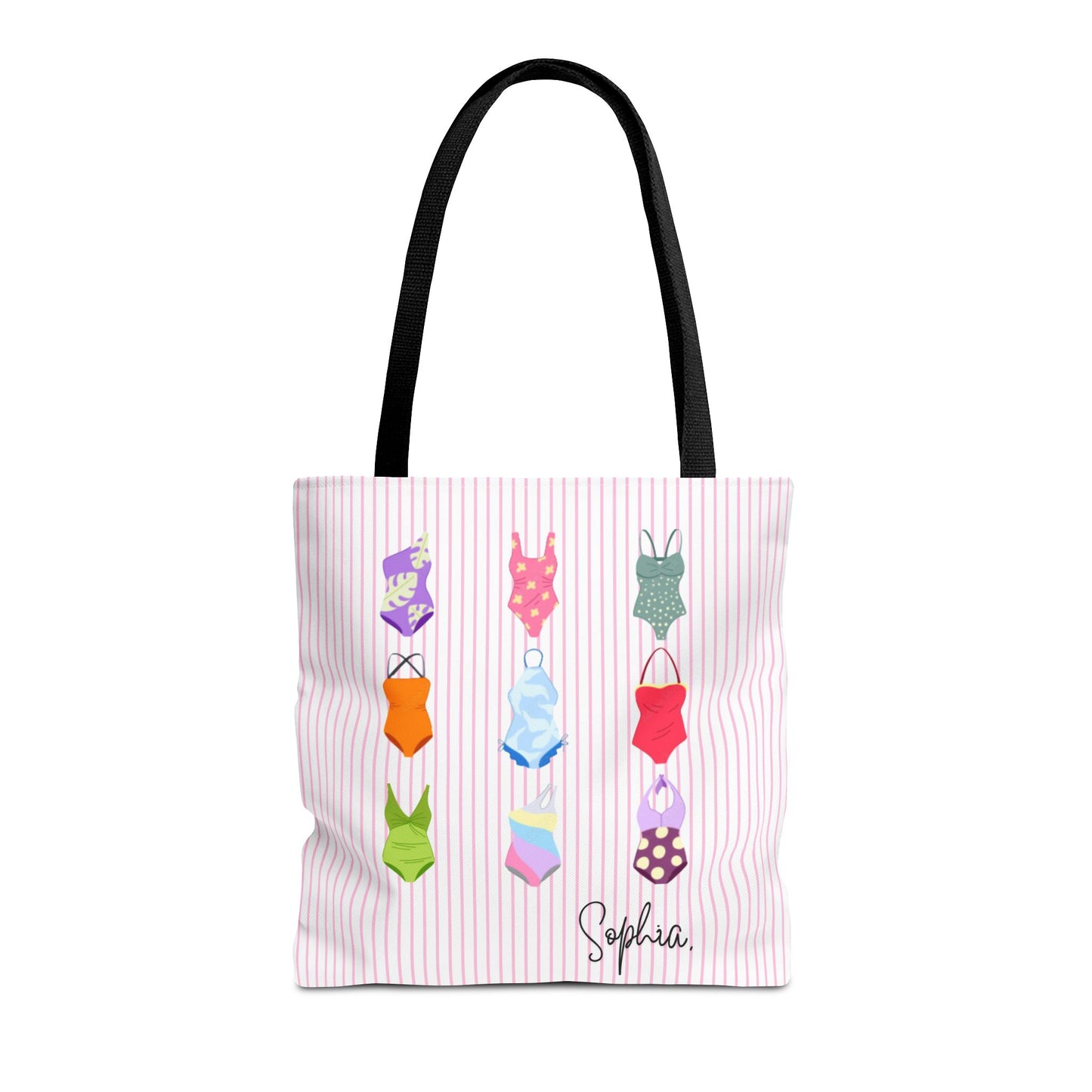 Personalised Name Retro Swimming Swimsuits Tote Bag
