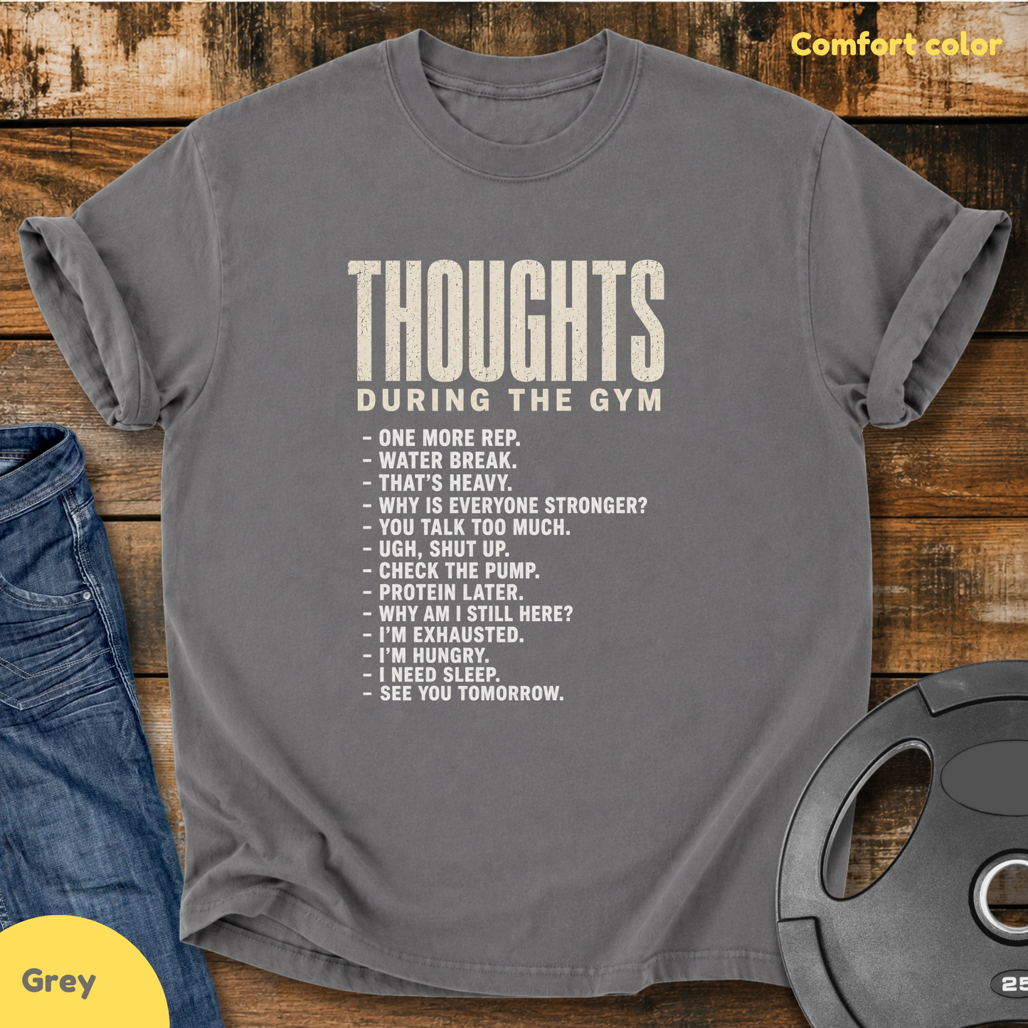 Thoughts during Gym Vintage Wash T‑Shirt