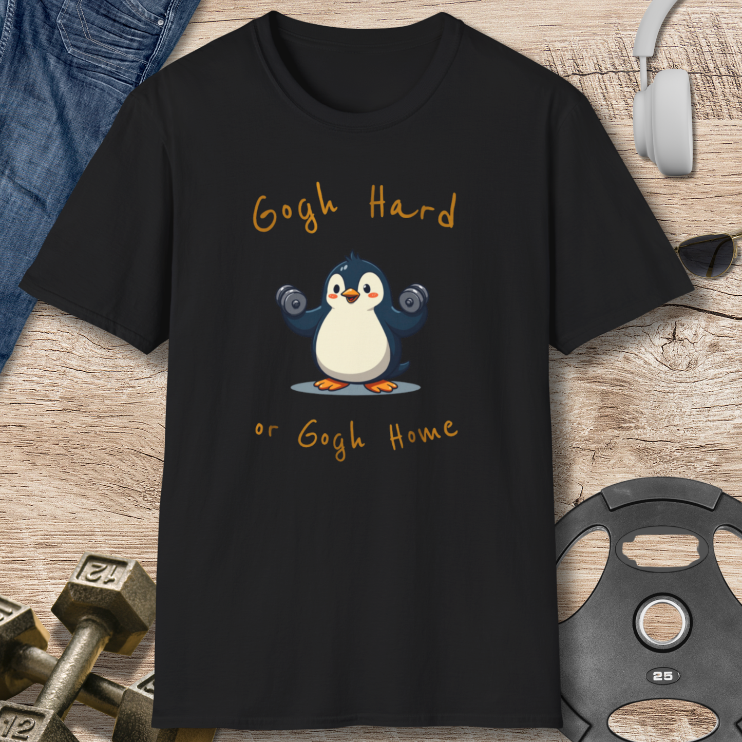 Gogh hard Penguin T-Shirt