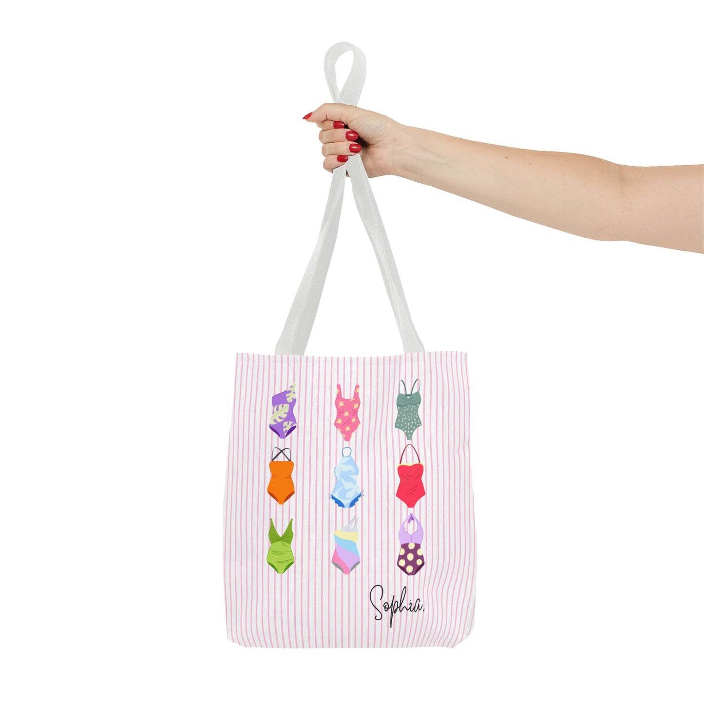 Personalised Name Retro Swimming Swimsuits Tote Bag