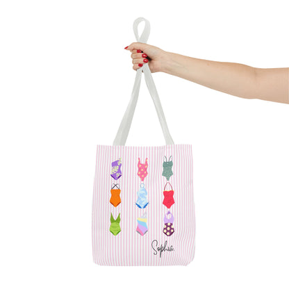 Personalised Name Retro Swimming Swimsuits Tote Bag