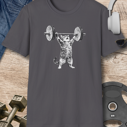 Cat Weightlifter T-Shirt