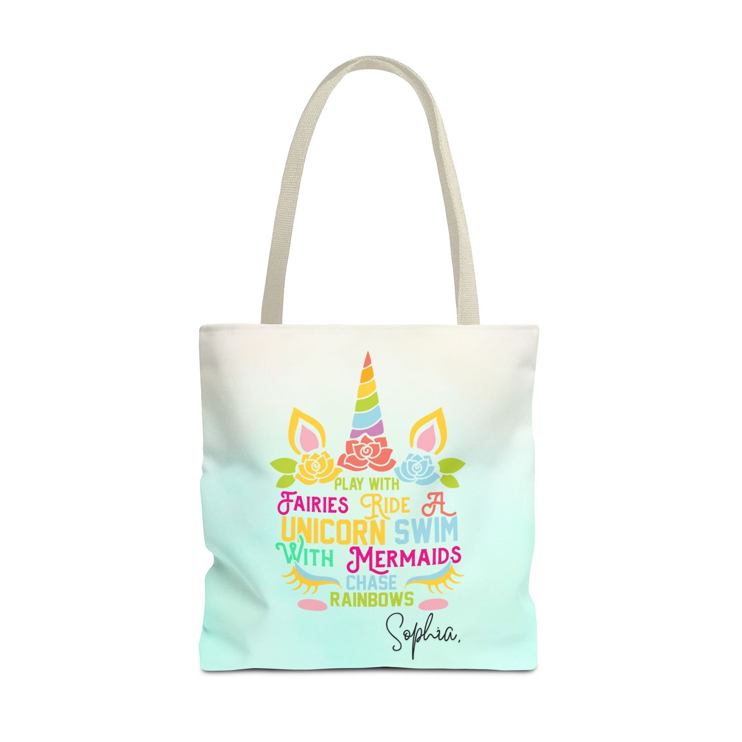 Unicorn Swimming Tote Bag