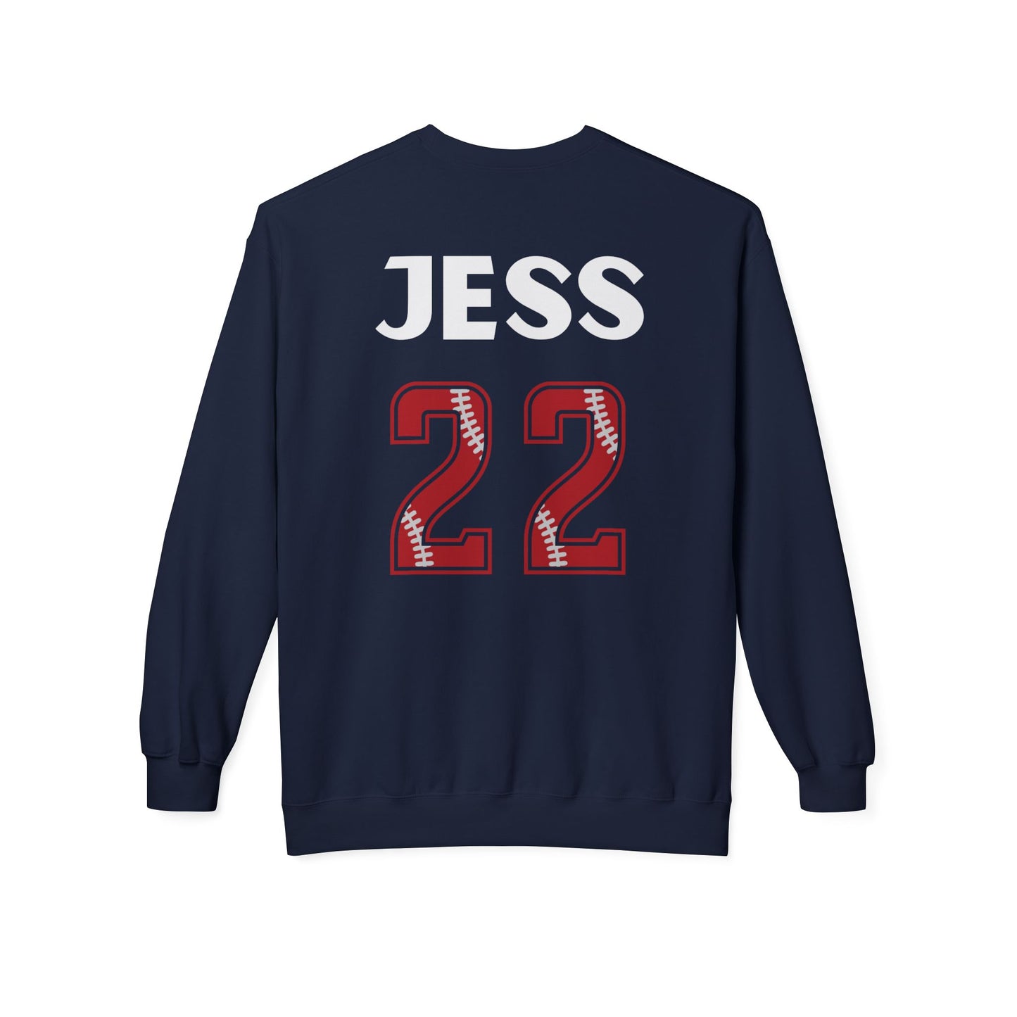 Personlised Name and Number Baseball Ribbon Sweatshirt