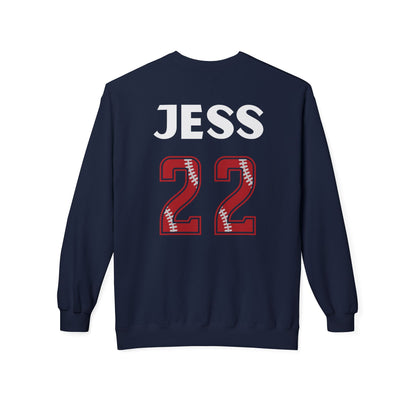 Personlised Name and Number Baseball Ribbon Sweatshirt