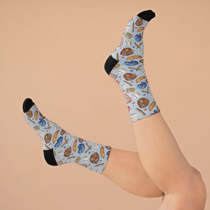 Baseball Stadium Blue Socks