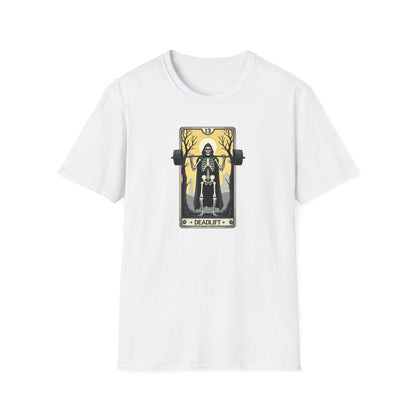 Funny Tarot Card Gym Deadlift Skeleton T-Shirt