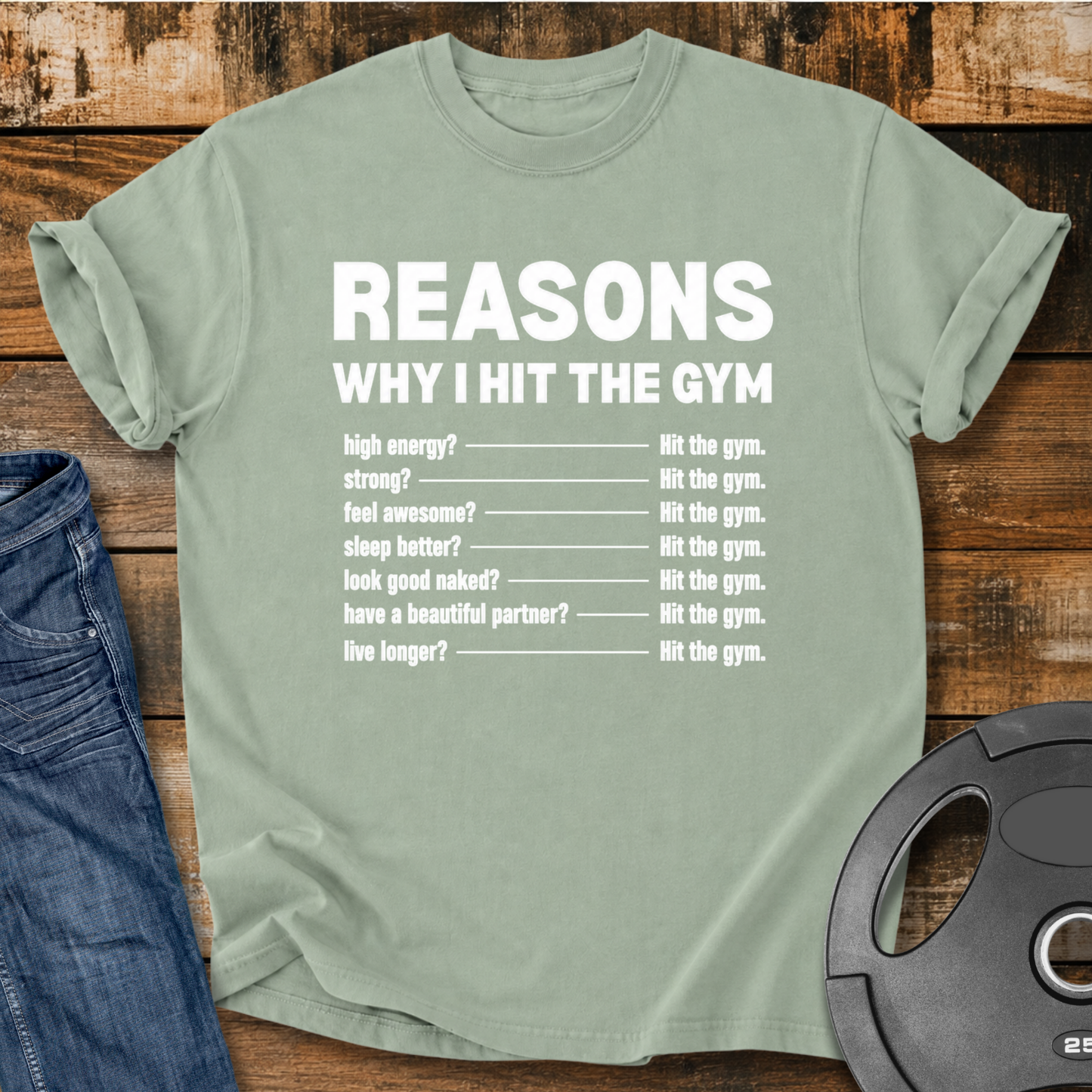 I Hit The Gym Vintage Wash T-Shirt