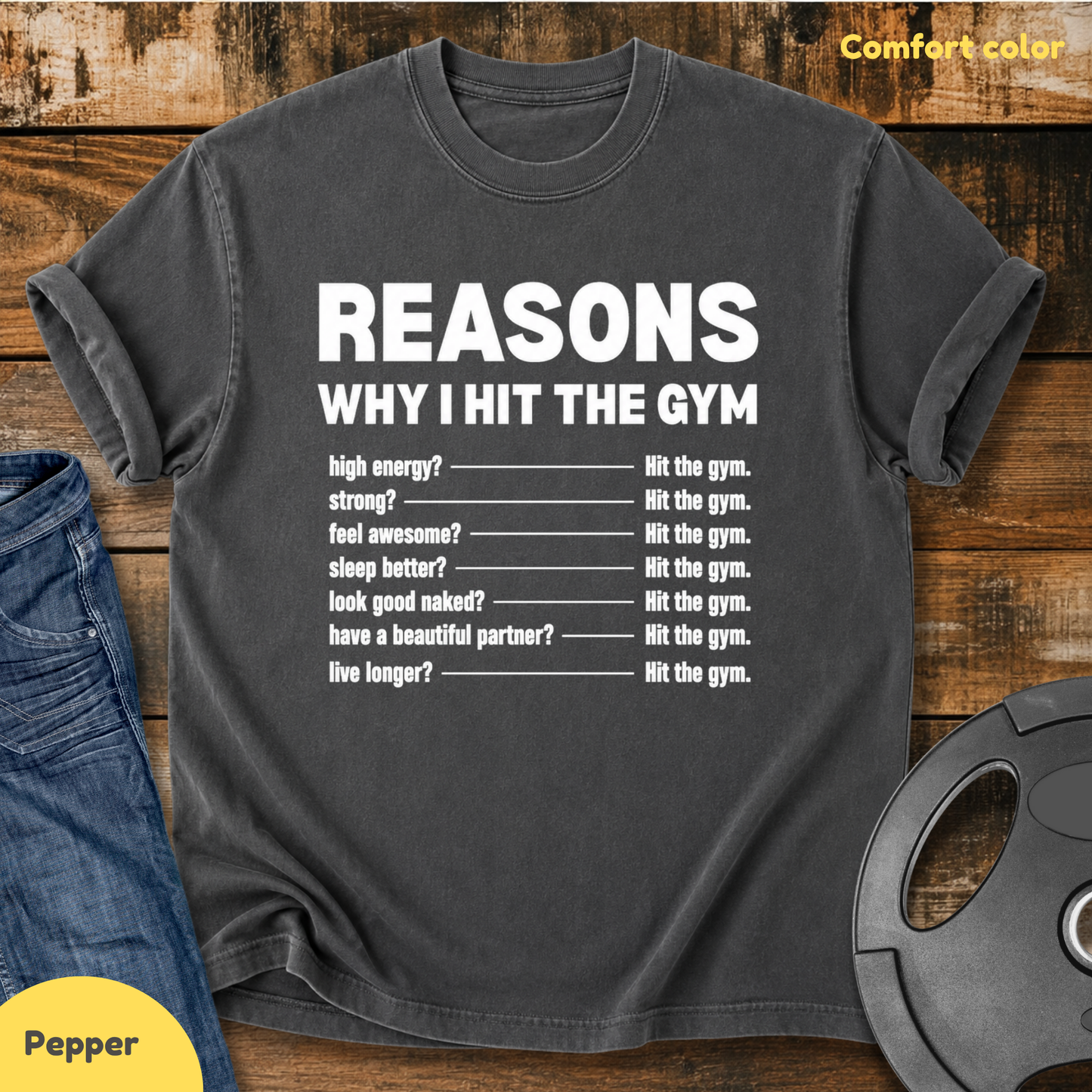 I Hit The Gym Vintage Wash T-Shirt