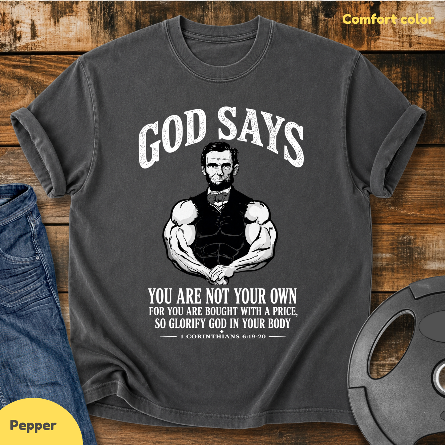 Lincoln Inspired Christian Vintage Wash T-shirt