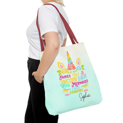 Unicorn Swimming Tote Bag