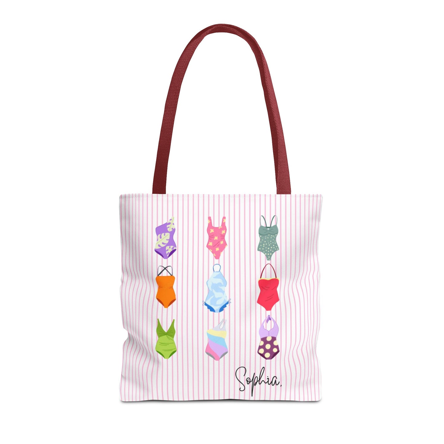 Personalised Name Retro Swimming Swimsuits Tote Bag