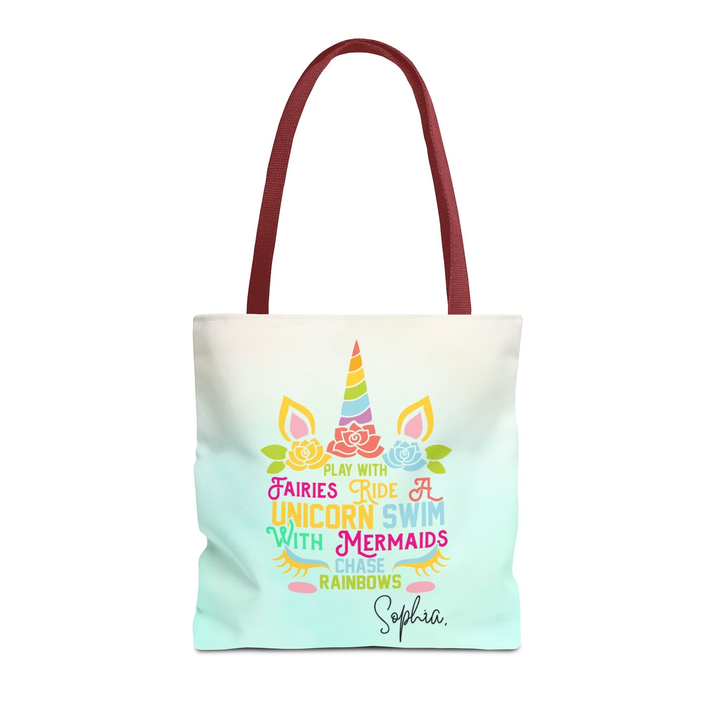 Unicorn Swimming Tote Bag