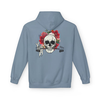 Flowered Skull Fitness Hoodie