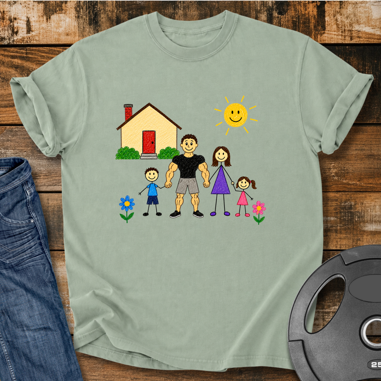 Strong Dad Family Vintage Wash T-Shirt