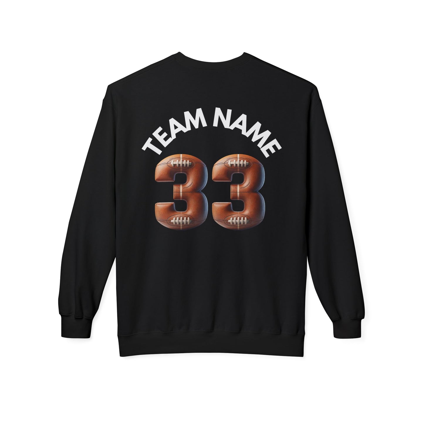 Personlized Name and Team Name on Sweatshirt Football