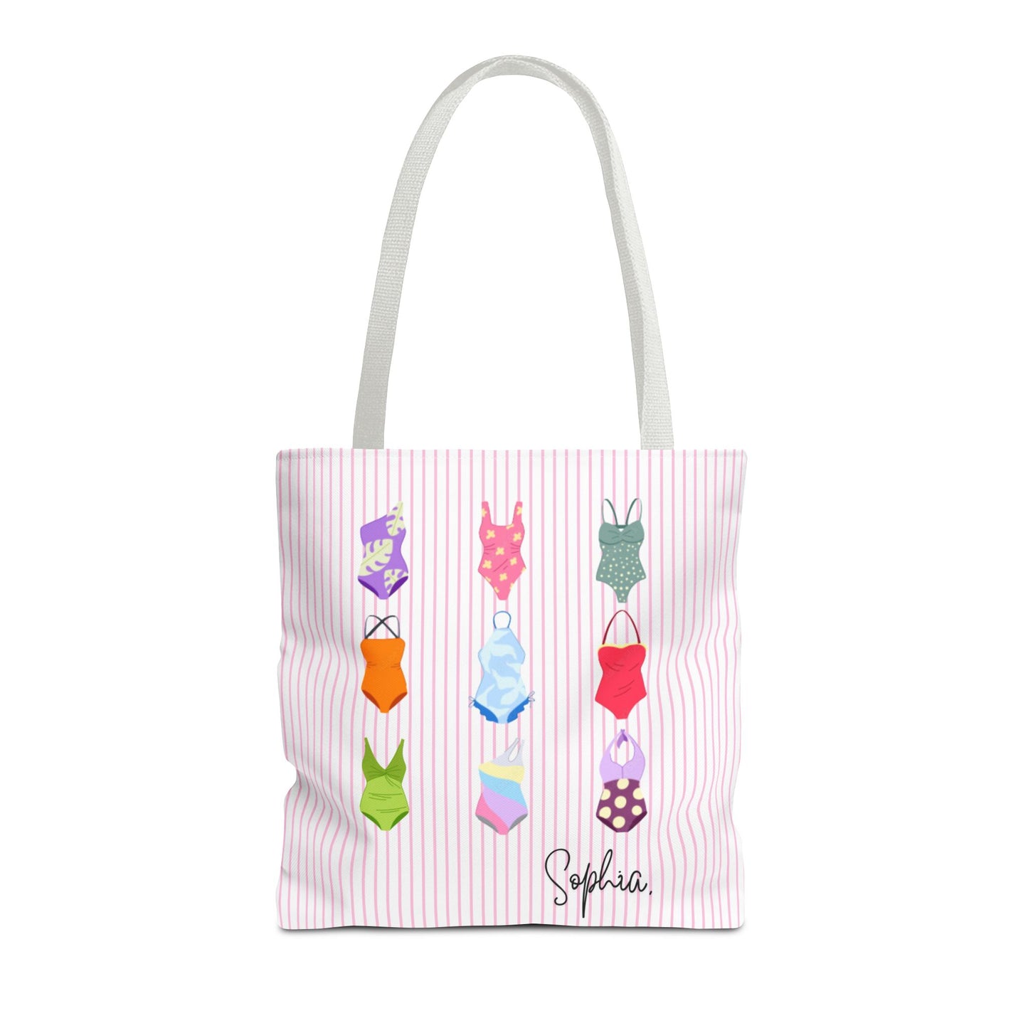 Personalised Name Retro Swimming Swimsuits Tote Bag