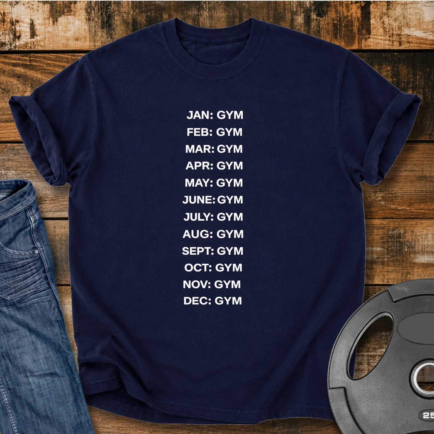 Jan to Dec: Gym Vintage Wash T-Shirt