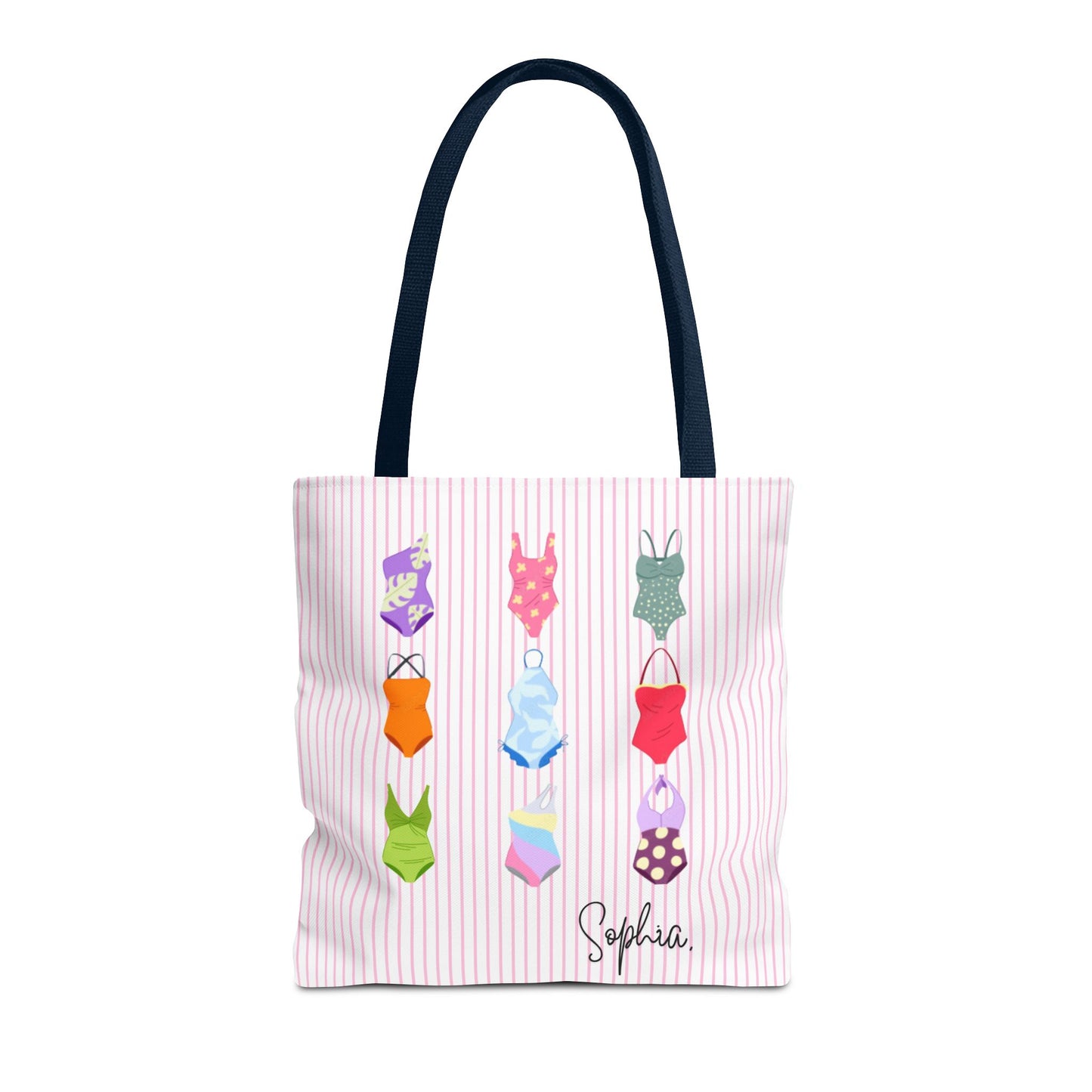 Personalised Name Retro Swimming Swimsuits Tote Bag