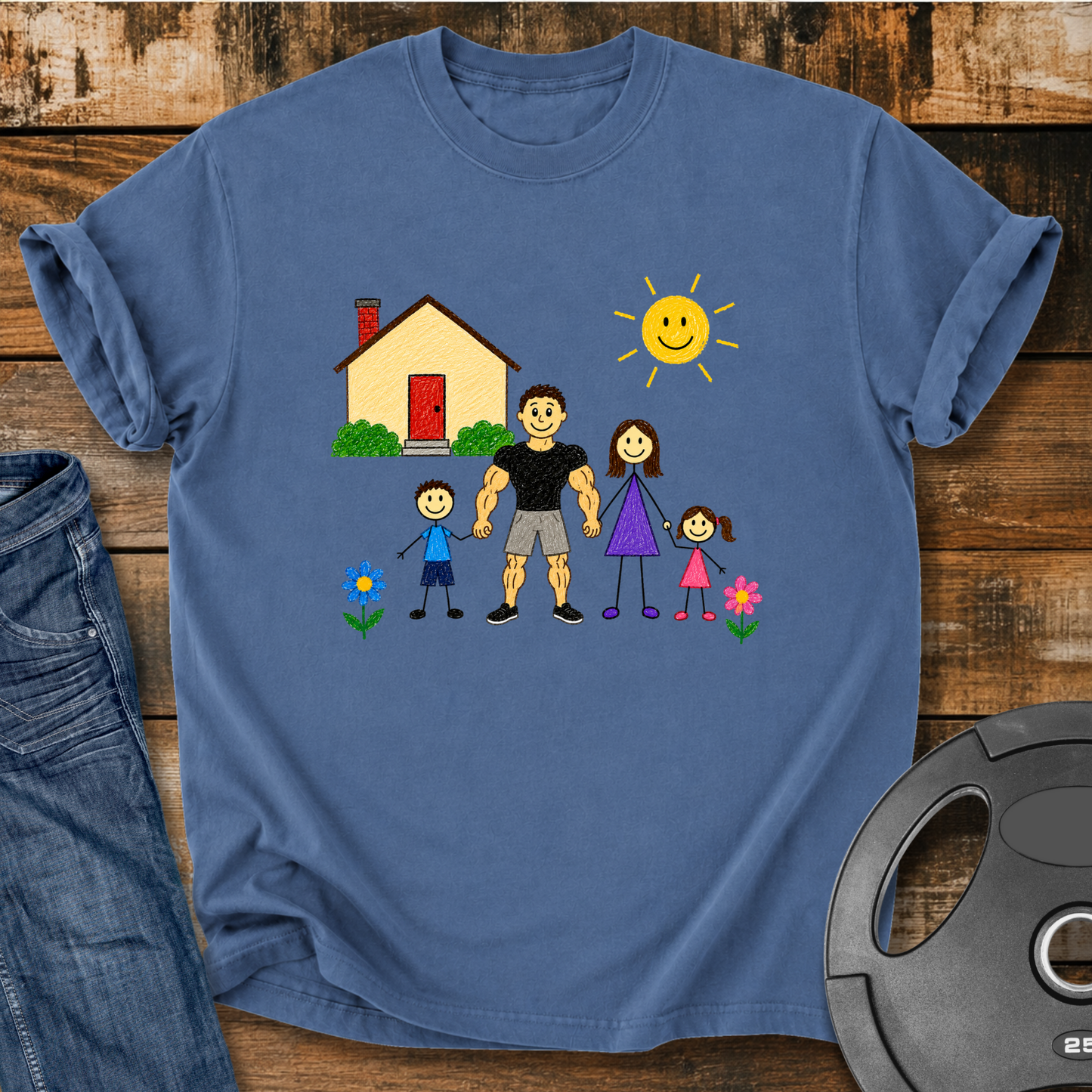 Strong Dad Family Vintage Wash T-Shirt