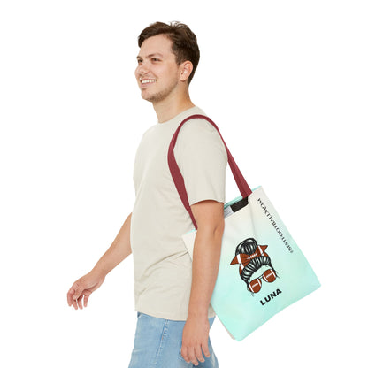 Personalized Funny Best Football Mom Tote Bag