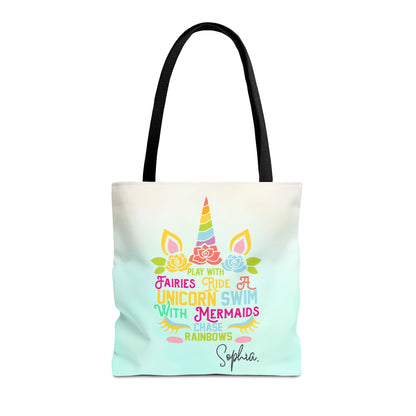 Unicorn Swimming Tote Bag
