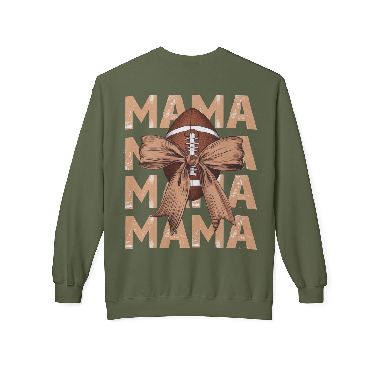 MAMA Football Ribbon Bow Sweatshirt