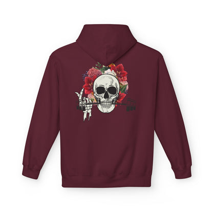 Flowered Skull Fitness Hoodie