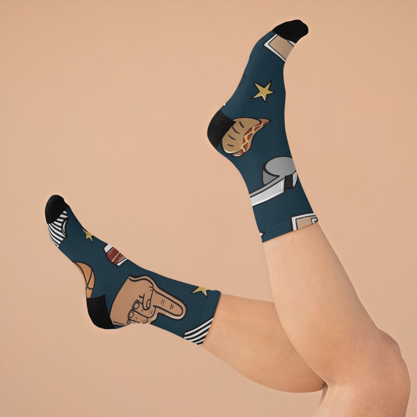 Basketball Go Blue Socks