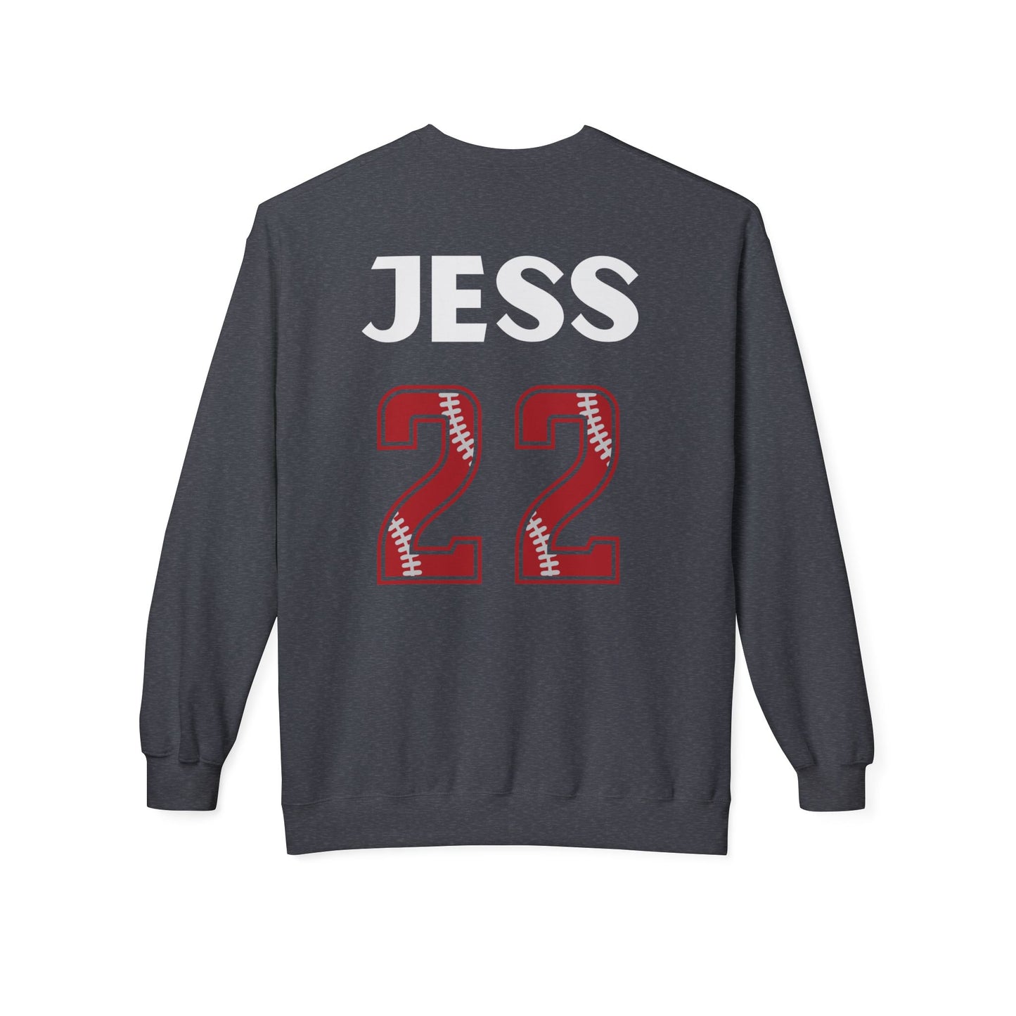 Personlised Name and Number Baseball Ribbon Sweatshirt