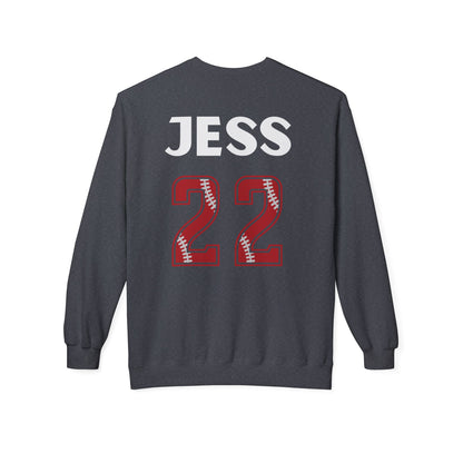 Personlised Name and Number Baseball Ribbon Sweatshirt
