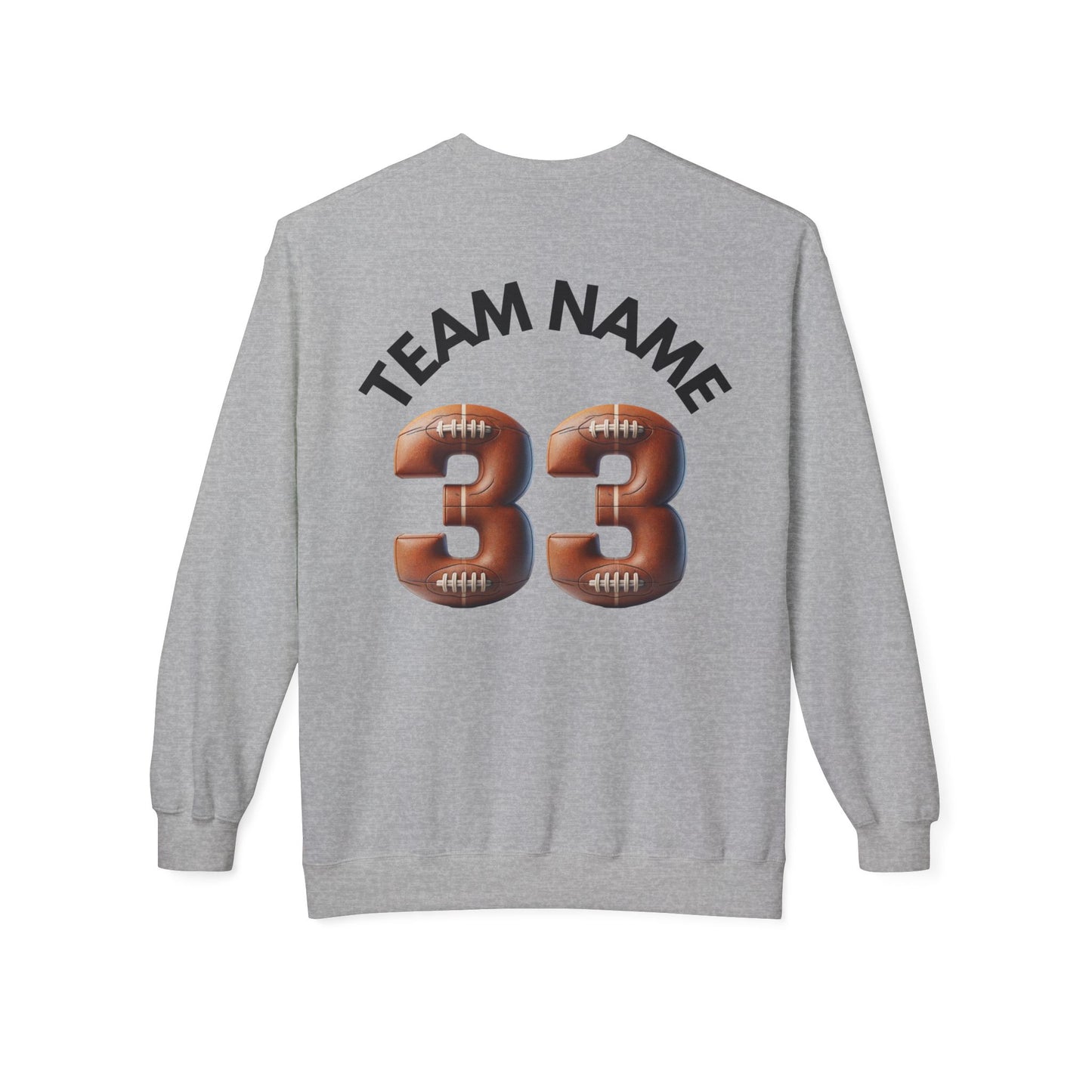 Personlized Name and Team Name on Sweatshirt Football