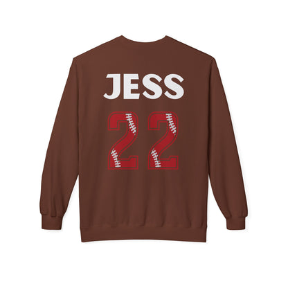 Personlised Name and Number Baseball Ribbon Sweatshirt