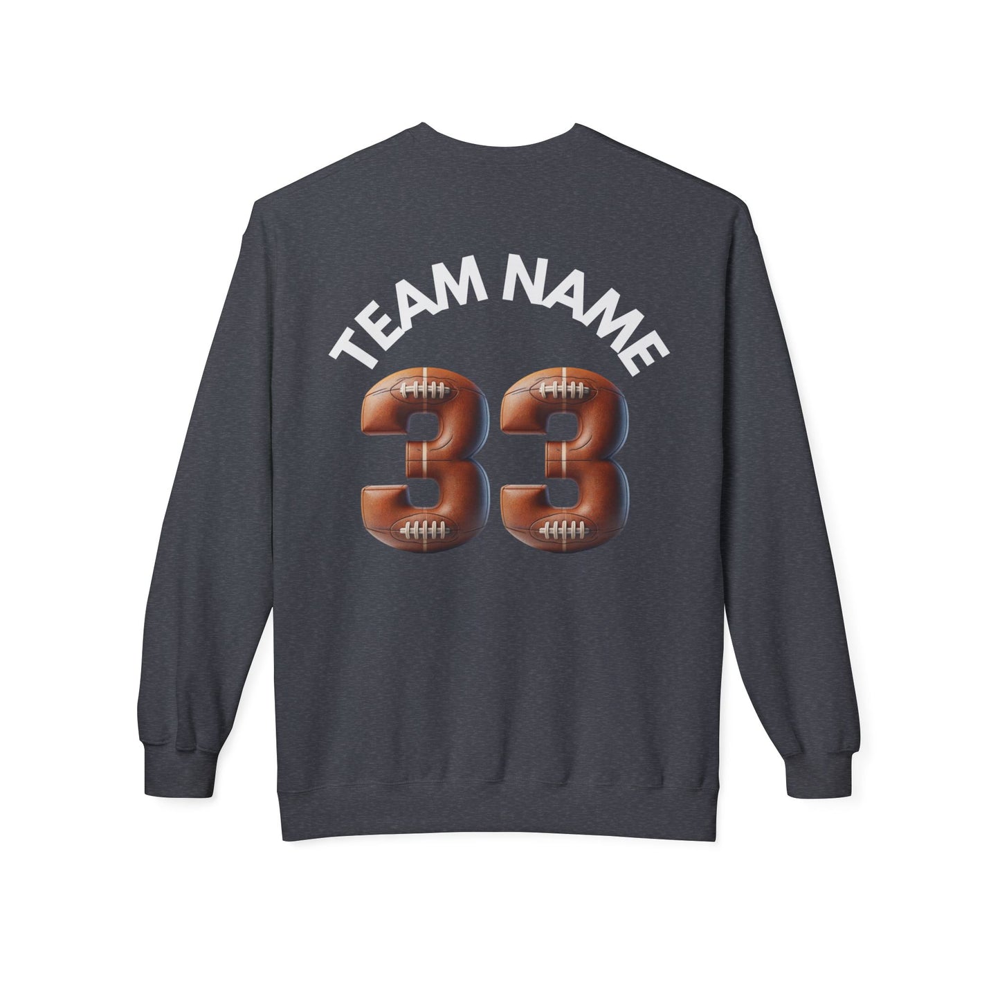 Personlized Name and Team Name on Sweatshirt Football