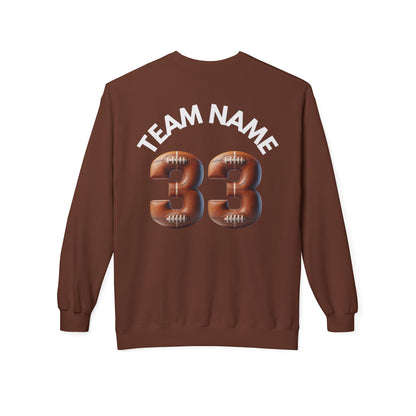Personlized Name and Team Name on Sweatshirt Football