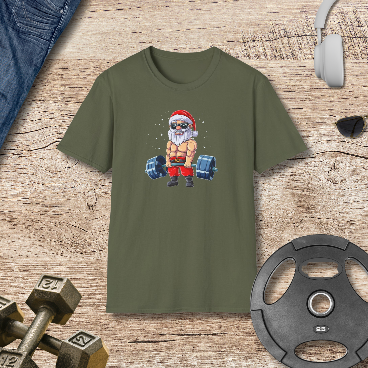 Santa Lift Weights T-Shirt