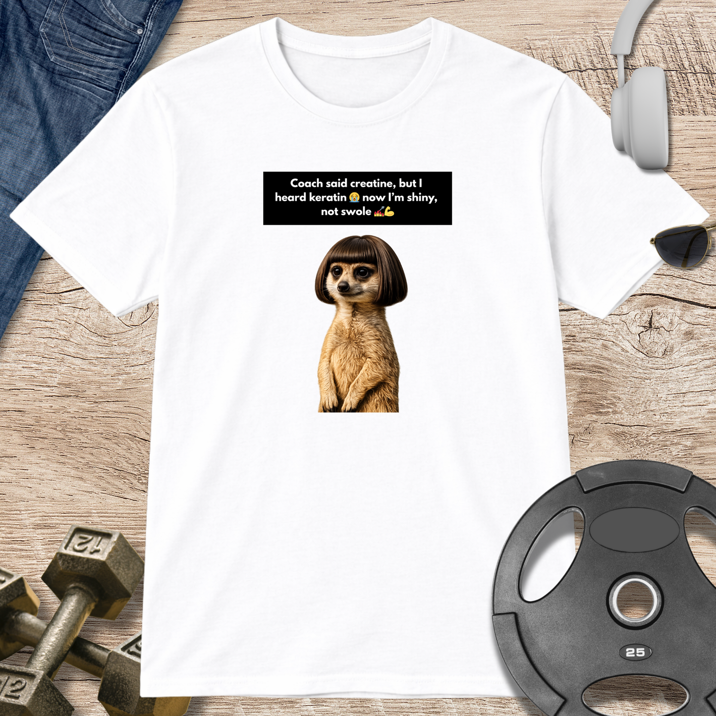 Meerkat Bob Wig T-Shirt
