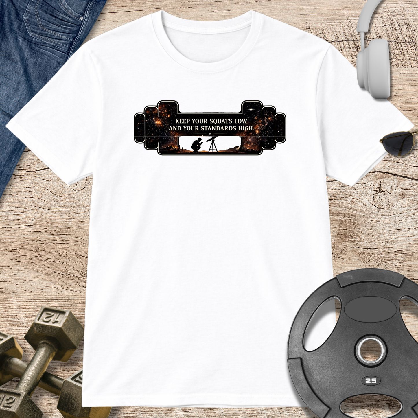 Keep your squat low Barbell T-Shirt