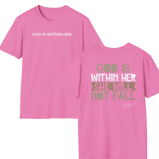 God is Within Her, She Will Not Fall T-Shirt
