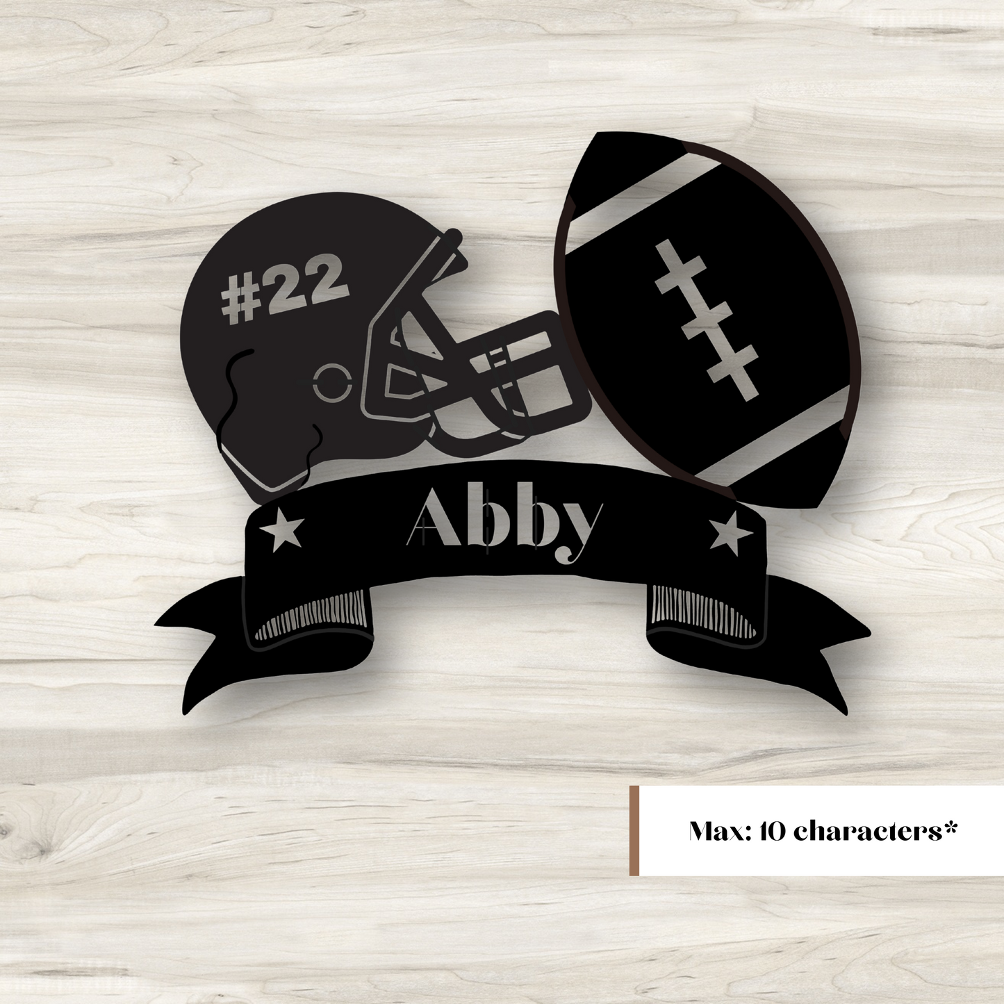 Cheers | Personlised Football Metal Sign- Name and Number